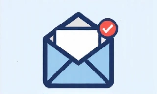 Email icon with a notification, representing appointment confirmation